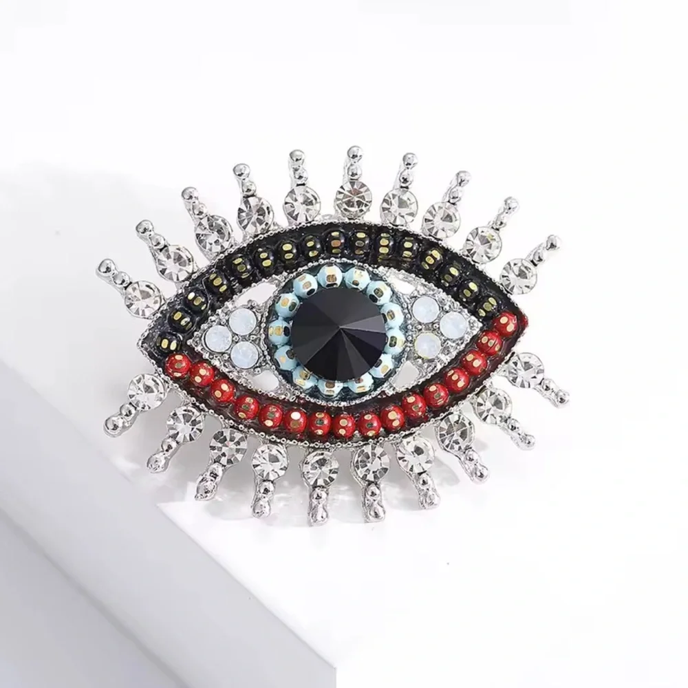 Betsey Johnson Talisman Eye Multicolor Brooch - Picture 3 of 7